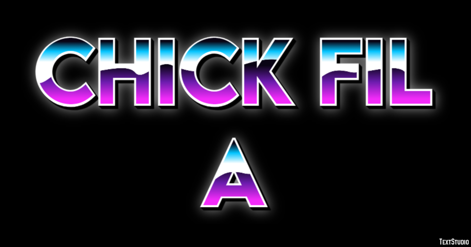 Chick Fil A Texteffekt