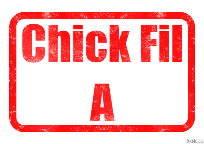 Chick Fil A Texteffekt