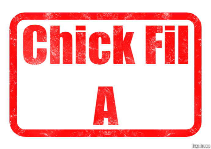 Chick Fil A Efekt tekstowy