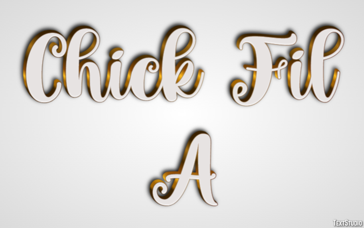 Chick Fil A Texteffekt