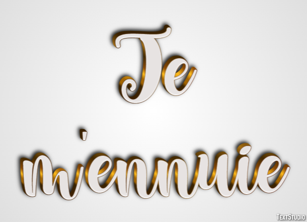 Je m'ennuie Effet de texte