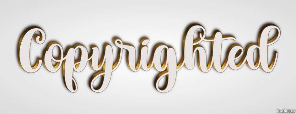 Copyrighted Efeito de texto