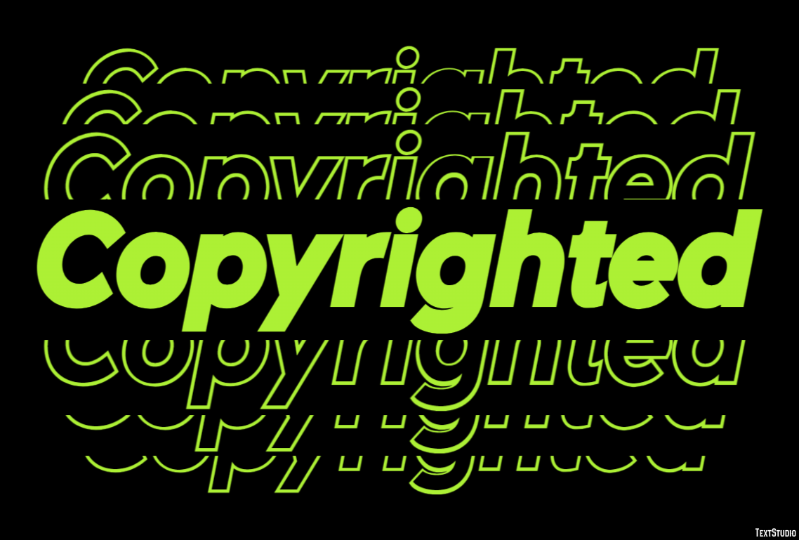 Copyrighted Text Effect