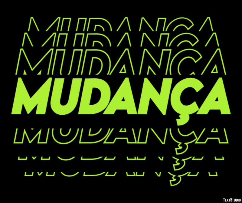 Mudança Эффект текста