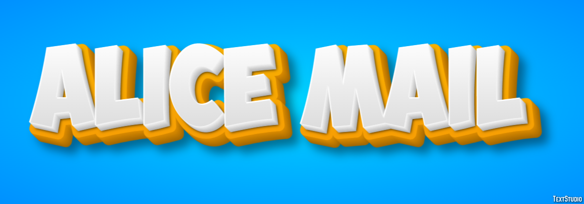 Alice Mail Efecto de Texto
