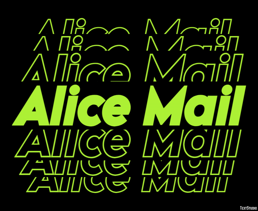 Alice Mail Efecto de Texto