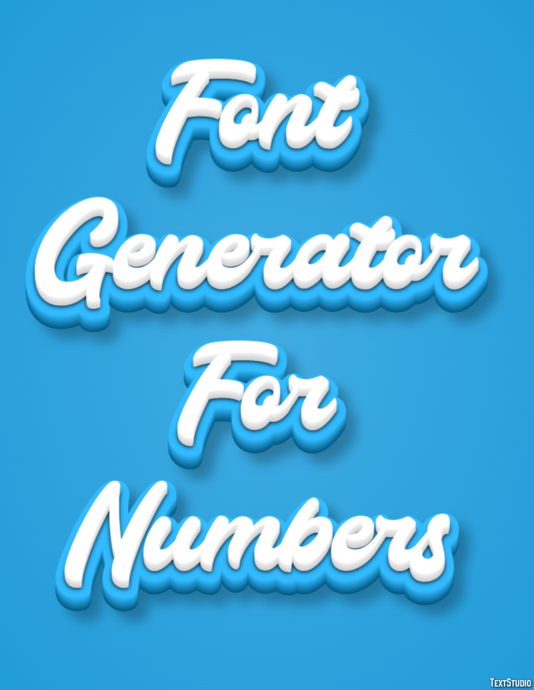 Font Generator For Numbers Efekt tekstowy