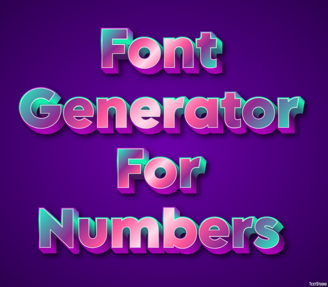 Font Generator For Numbers Efekt tekstowy