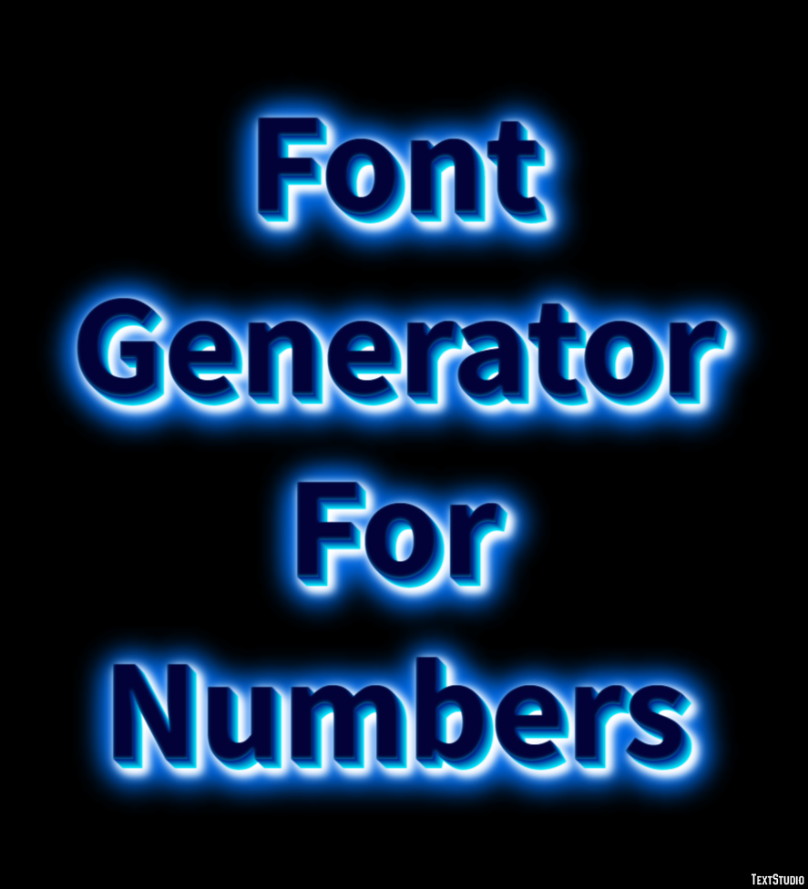 Font Generator For Numbers Text Effect