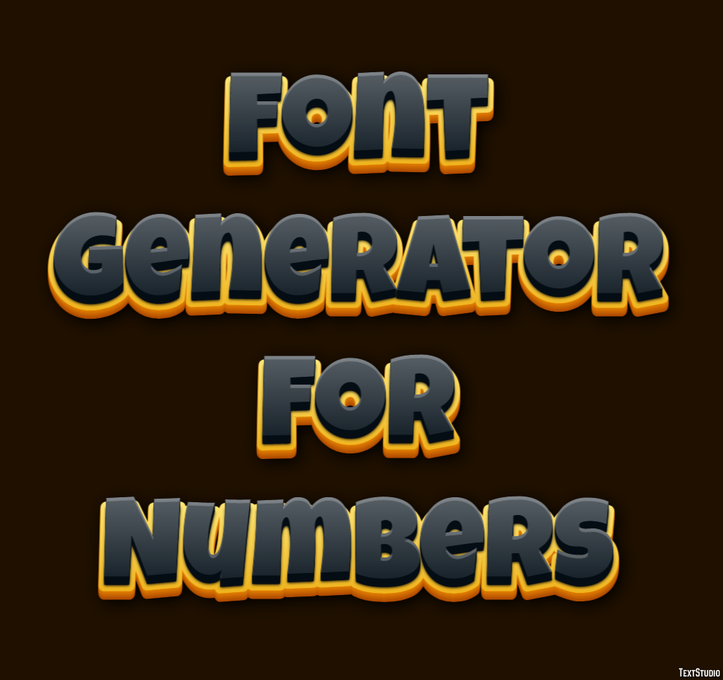 Font Generator For Numbers Efekt tekstowy