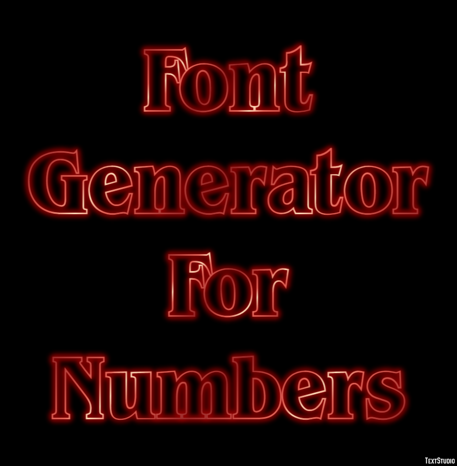 Font Generator For Numbers Efekt tekstowy