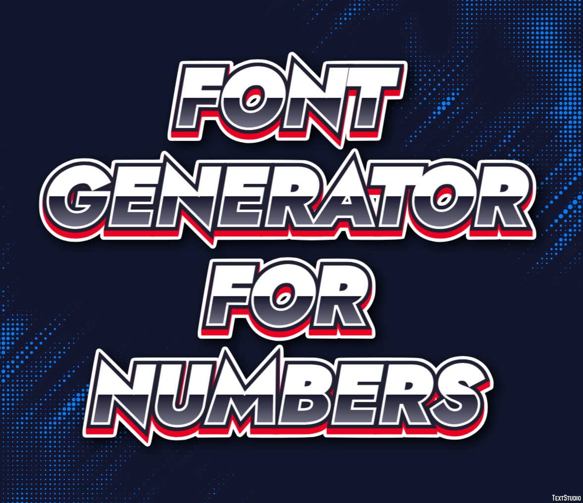 Font Generator For Numbers Efekt tekstowy
