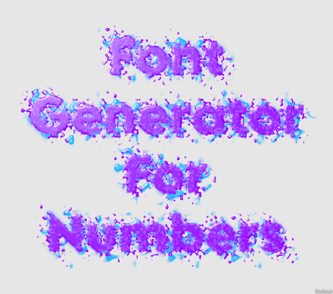 Font Generator For Numbers Efekt tekstowy
