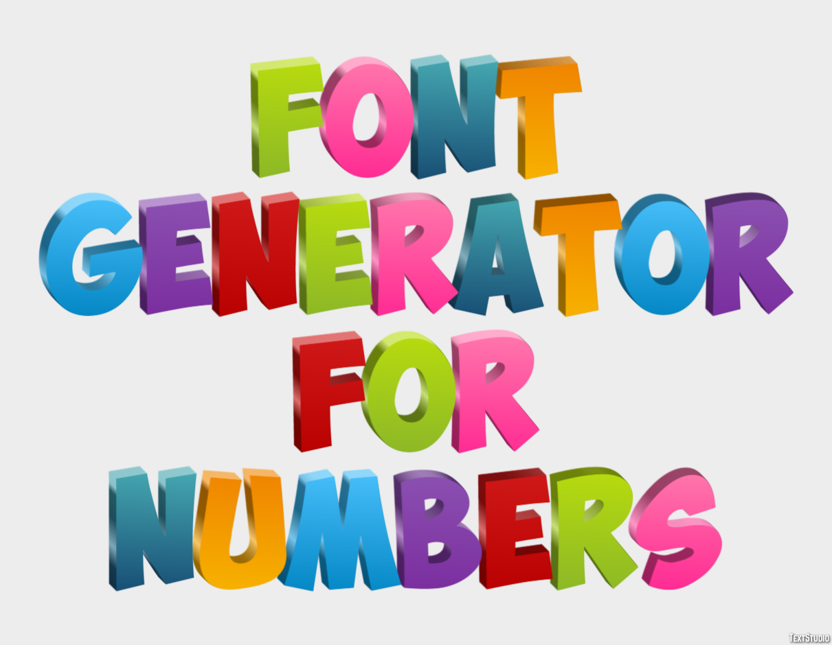 Font Generator For Numbers Efekt tekstowy