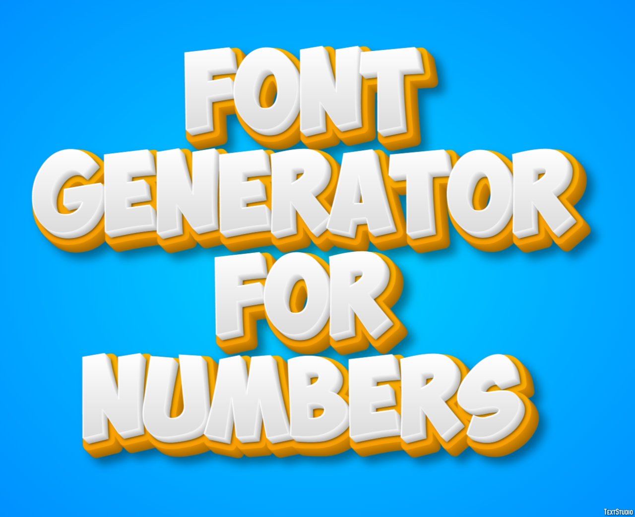 Font Generator For Numbers Efekt tekstowy