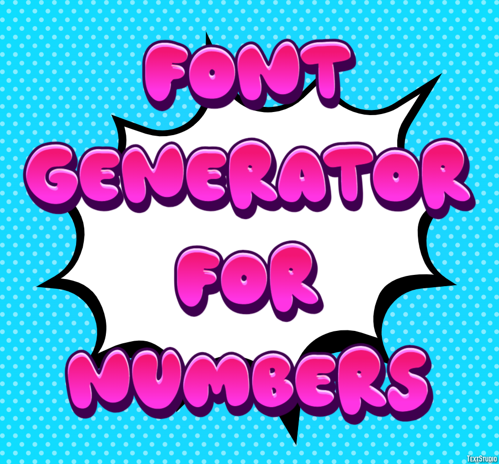 Font Generator For Numbers テキスト効果