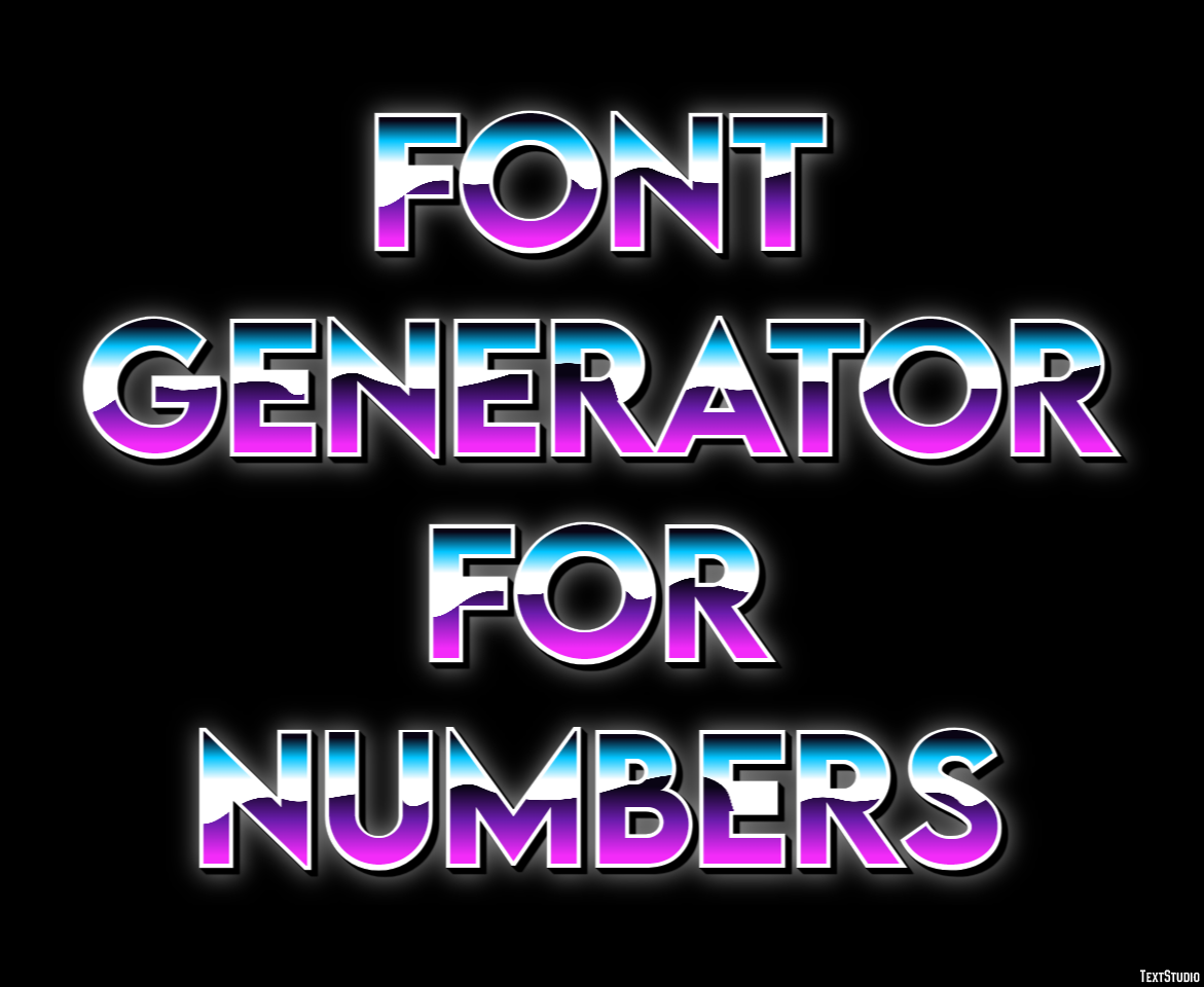 Font Generator For Numbers Efekt tekstowy
