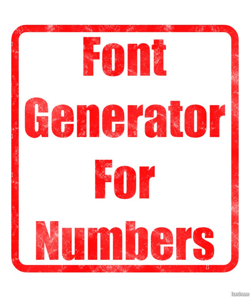 Font Generator For Numbers Efekt tekstowy
