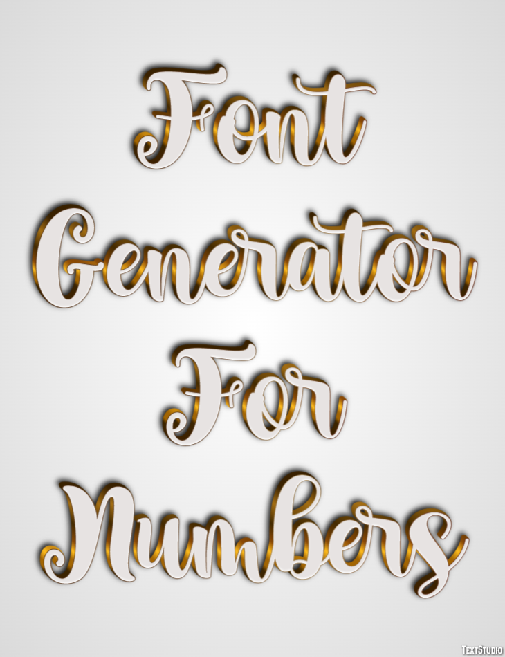 Font Generator For Numbers Efekt tekstowy
