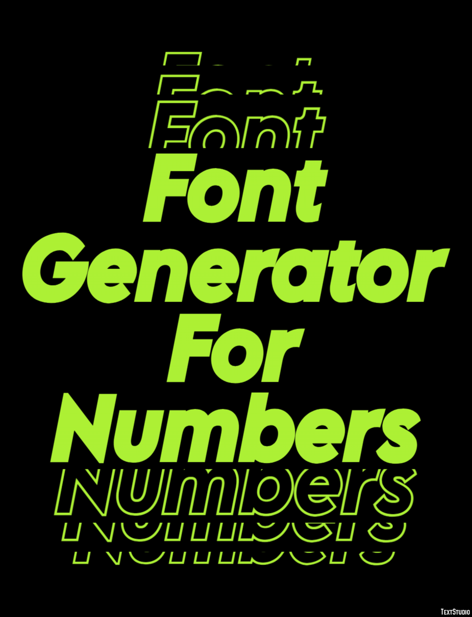 Font Generator For Numbers Efekt tekstowy