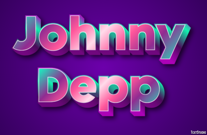 Johnny Depp Texteffekt