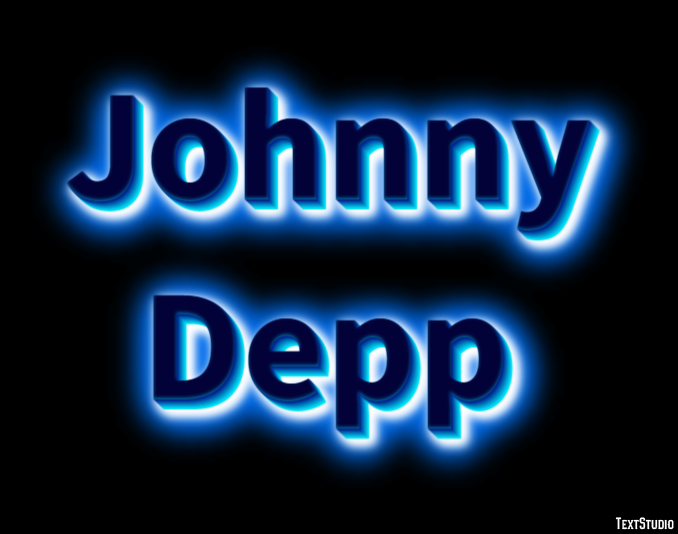 Johnny Depp Efeito de texto