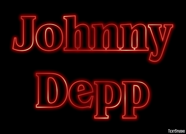 Johnny Depp Texteffekt