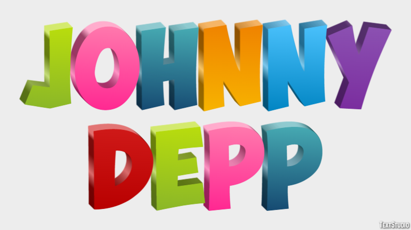 Johnny Depp Texteffekt