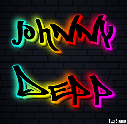 Johnny Depp Texteffekt