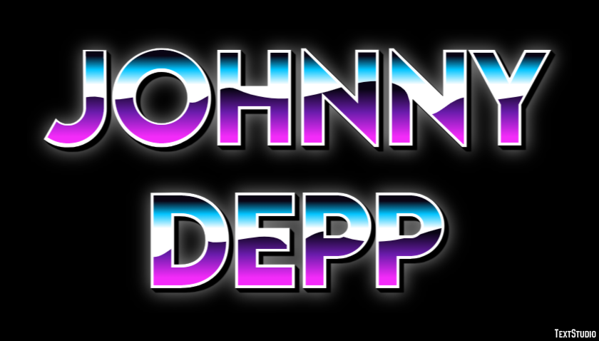 Johnny Depp Texteffekt