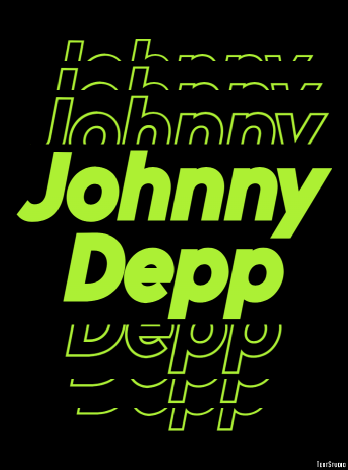Johnny Depp Texteffekt