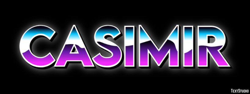 Casimir Text Effect