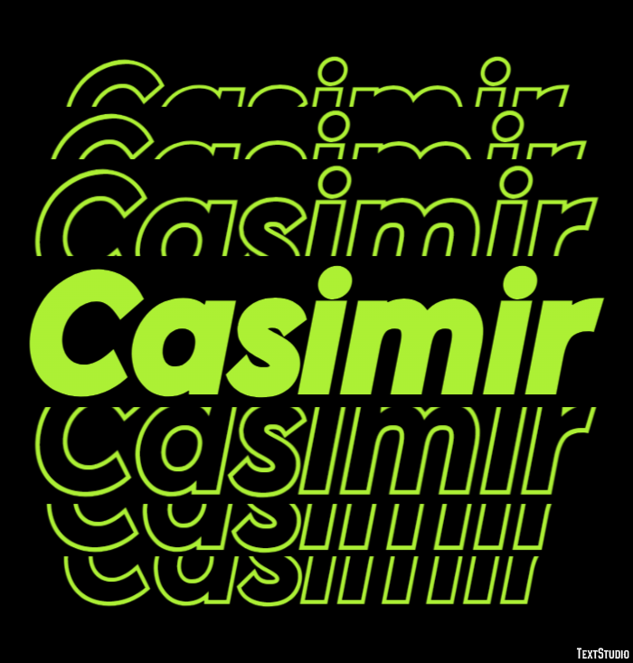 Casimir Text Effect