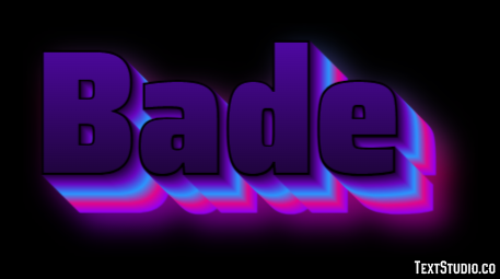 Bade Текстовый эффект