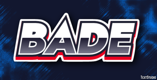 Bade Текстовый эффект
