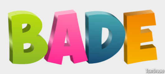 Bade Текстовый эффект