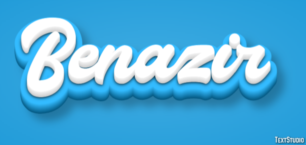 Benazir Efecto de Texto