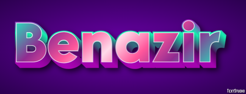 Benazir Text effect