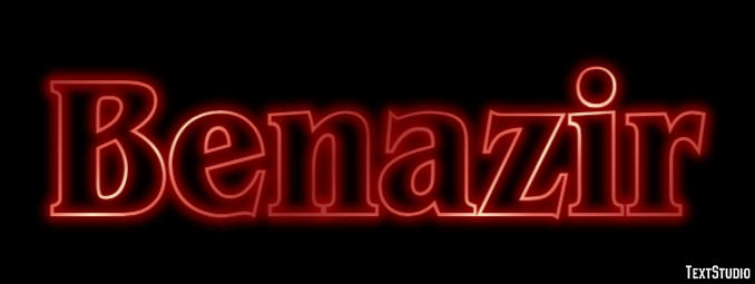 Benazir Efecto de Texto