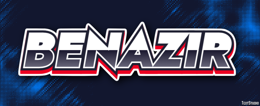 Benazir Text effect