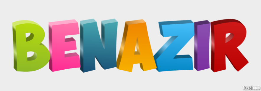 Benazir Text effect