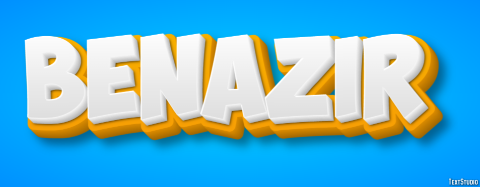 Benazir Text effect