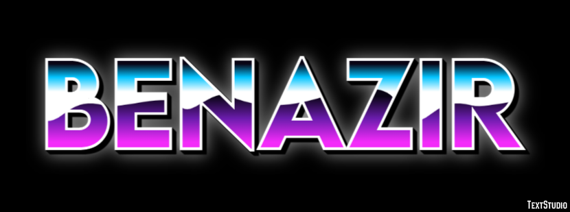 Benazir Text effect