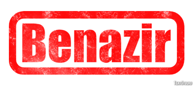 Benazir Text effect