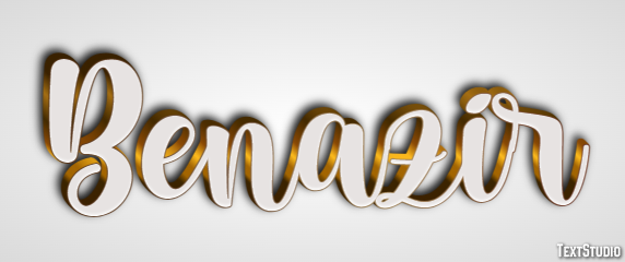 Benazir Text effect