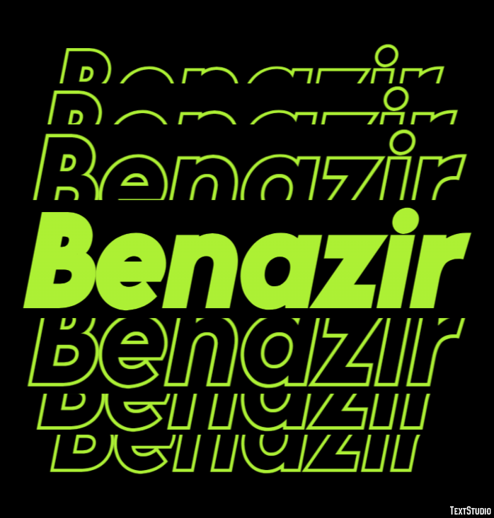 Benazir Text Effect