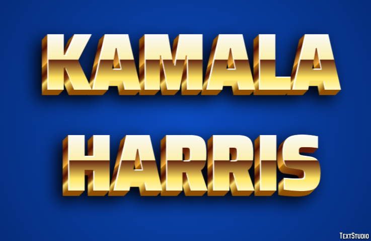 Kamala Harris Texteffekt