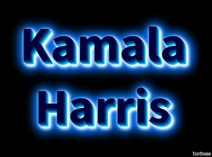 Kamala Harris Texteffekt