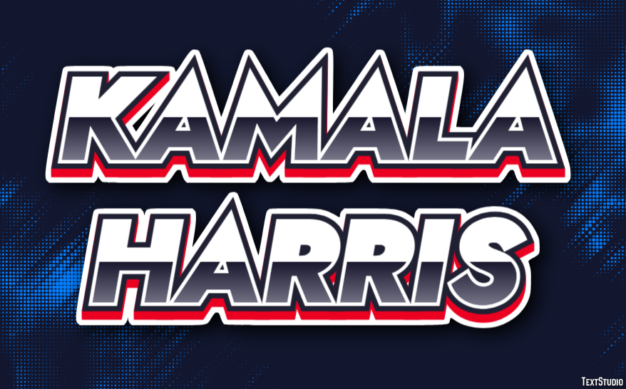 Kamala Harris Texteffekt