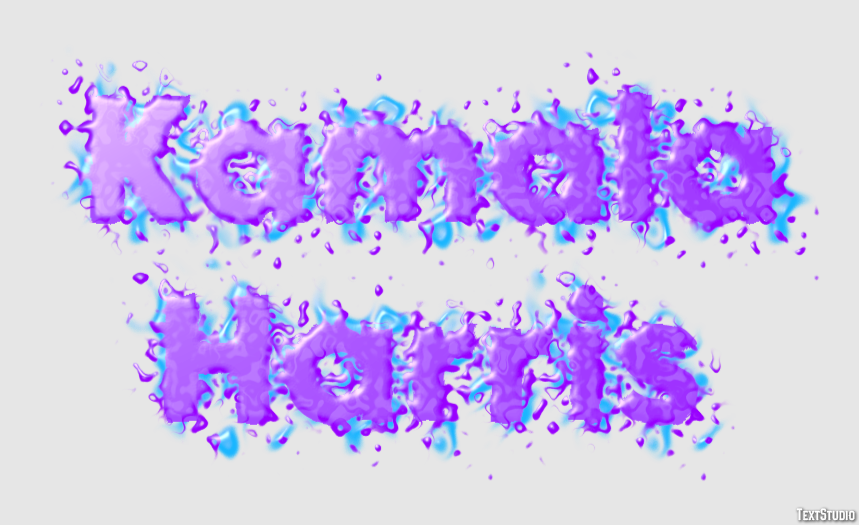 Kamala Harris Texteffekt
